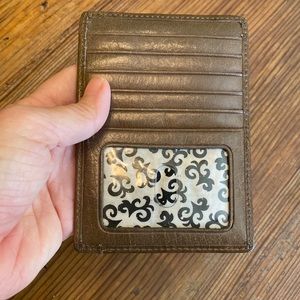 Brown HOBO card wallet new without tags